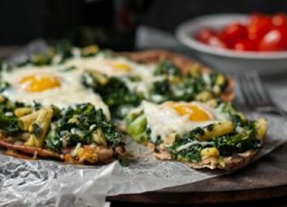 Cookin’ Greens Breakfast Pizza