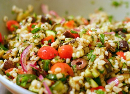 Cookin’ Greens Mediterranean Pearl Barley Salad
