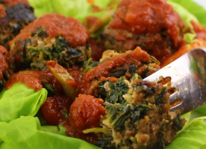 Cookin’ Greens Turkey Kale Meatballs