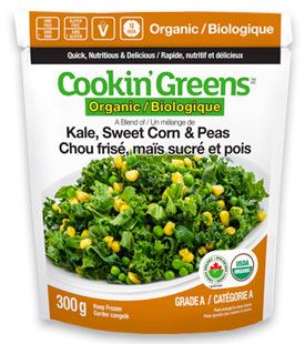 Cookin'Greens Organic Kale, Sweet Corn & Peas