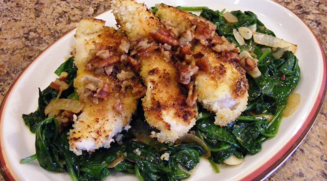 Cookin' Greens Garlicky Breaded Chicken