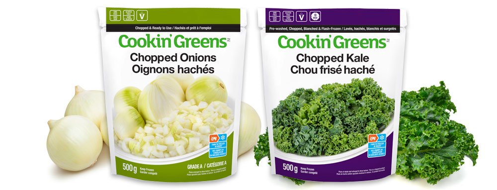 Cookin'Greens Chopped Onions / Chopped Kale