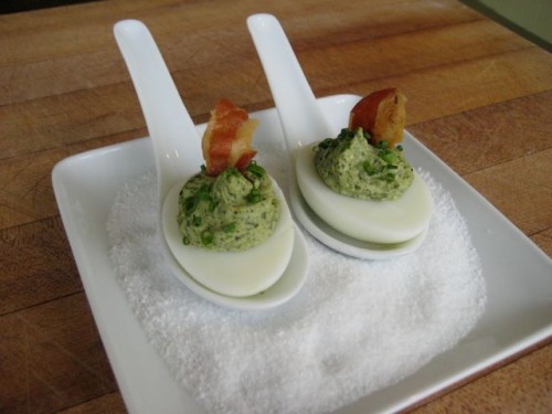 Cookin’ Greens Devilled Eggs
