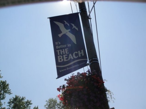 The Beaches sign.