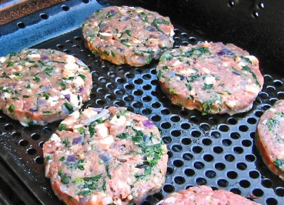 Cookin’ Greens Chicken or Turkey Spanakopita Burgers